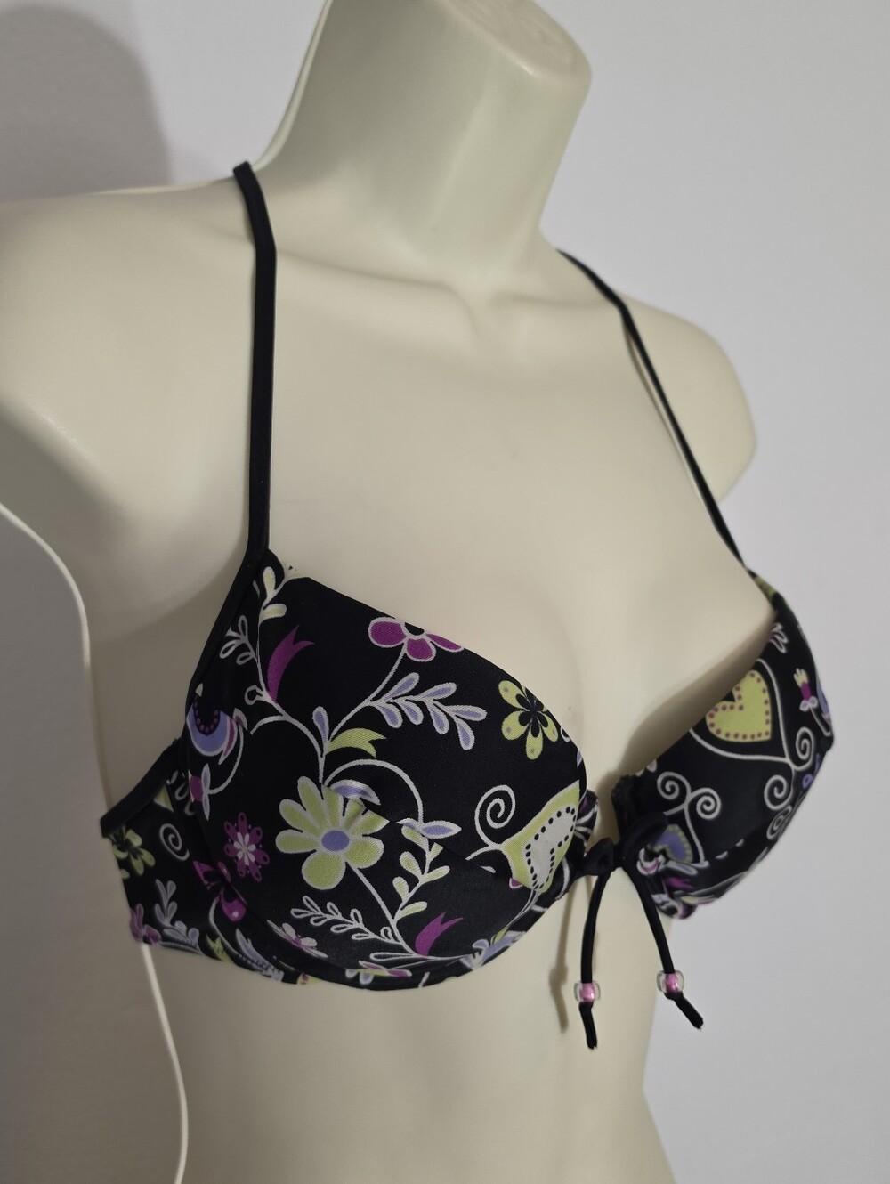 Victoria's Secret Bikini Top Black Multi Size 34C - Picture 5 of 16